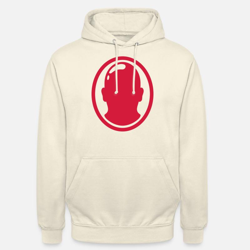 Silhouette Glatzkopf Mann Logo - Unisex Hoodie - Vanille-Milchshake