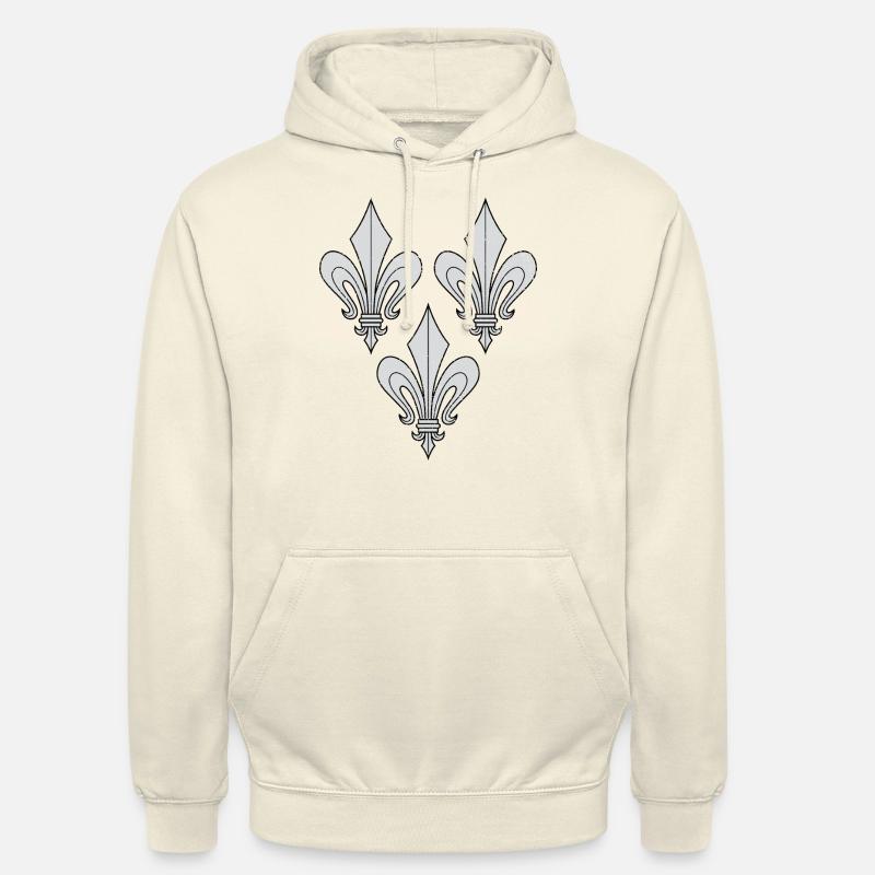 Lys - Fleur De Lys - Sweat-shirt à capuche unisexe - vanille