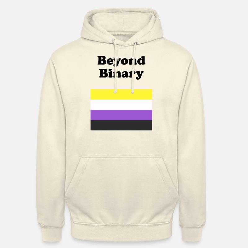 Non Binary Flag Beyond Binary - Unisex Hoodie - vanilla