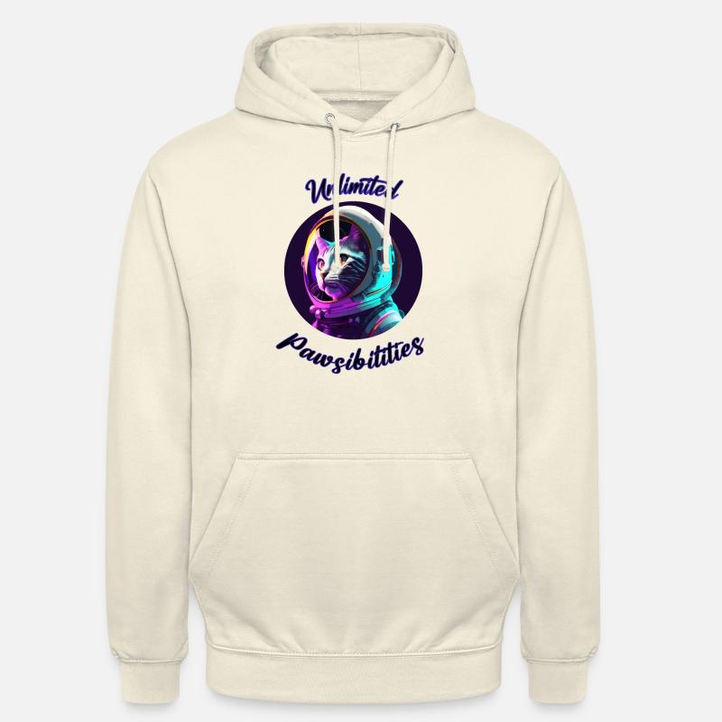 Space Cat - Pawsibilities illimitées - Sweat-shirt à capuche unisexe - vanille