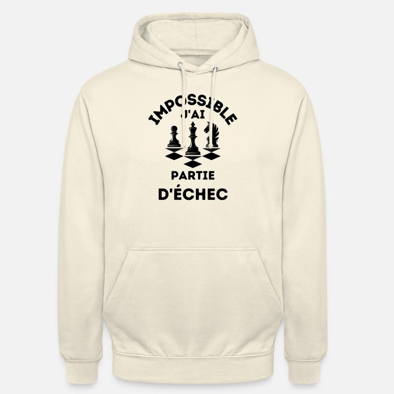 Partie d échec - Sweat-shirt à capuche unisexe - vanille