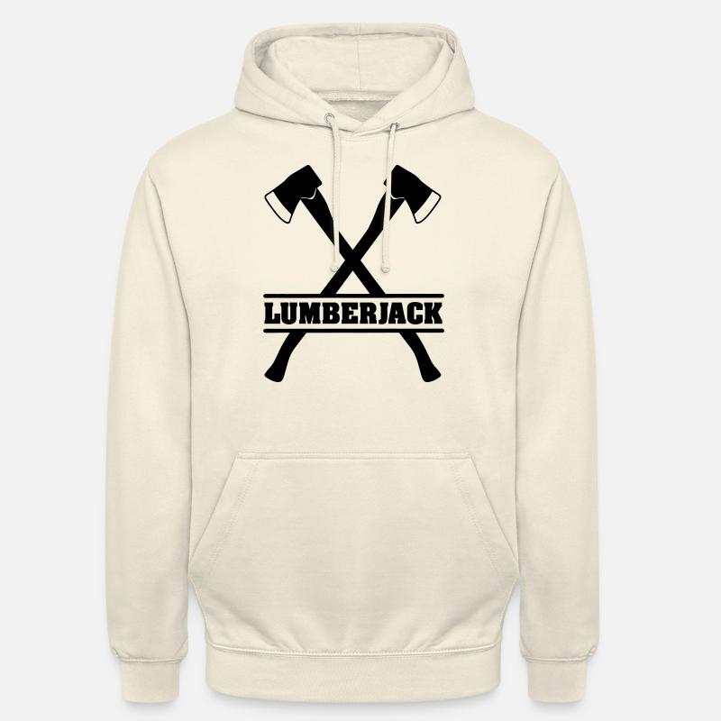 Haches de bûcheron - Sweat-shirt à capuche unisexe - vanille
