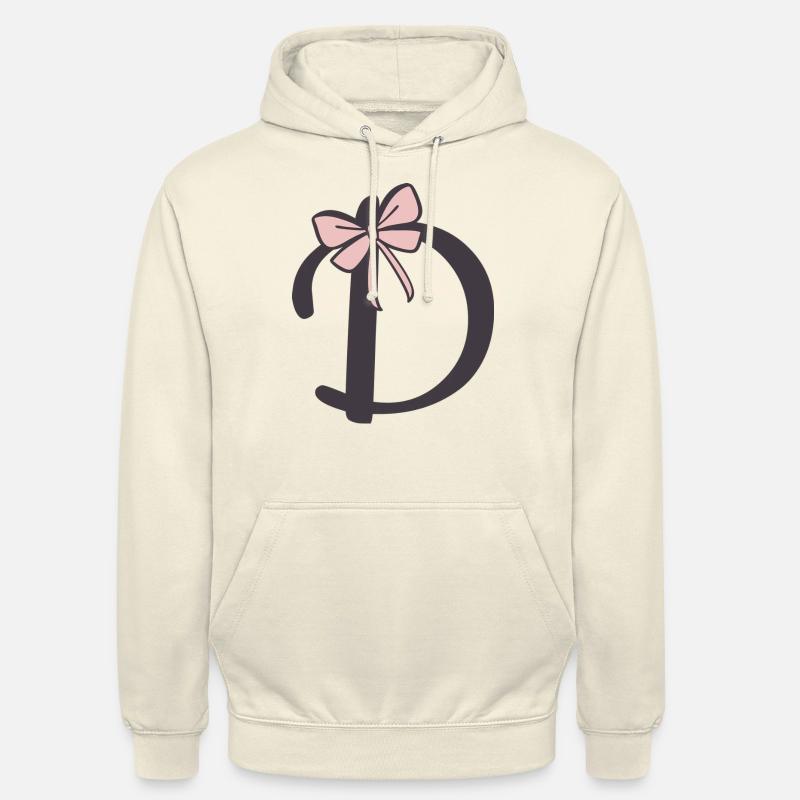Anfangsbuchstabe D Schleifchen - Unisex Hoodie - Vanille-Milchshake