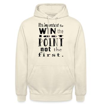 It is important to win the last point in Tennis - Unisex Hoodie - Vanille-Milchshake - Vorne - Alina (178cm) & Michal (187cm)