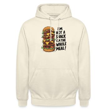 Burger für alle Burger Liebhaber Fast Food Fans - Unisex Hoodie - Vanille-Milchshake - Vorne - Alina (178cm) & Michal (187cm)