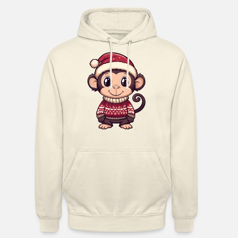 Affe Weihnachten Comic - Unisex Hoodie - Vanille-Milchshake
