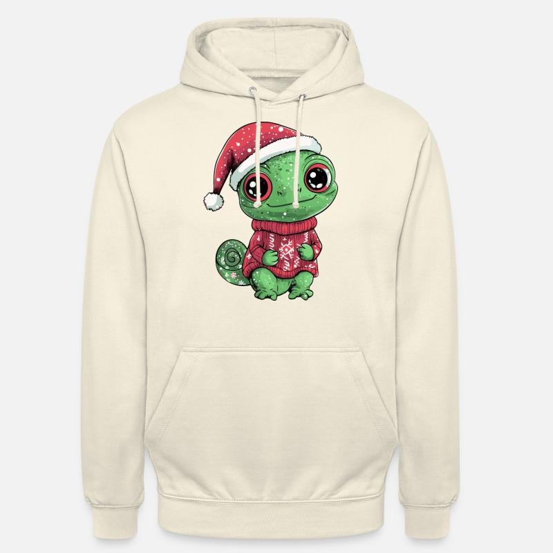 Bande dessinée de Noël caméléon - Sweat-shirt à capuche unisexe - vanille