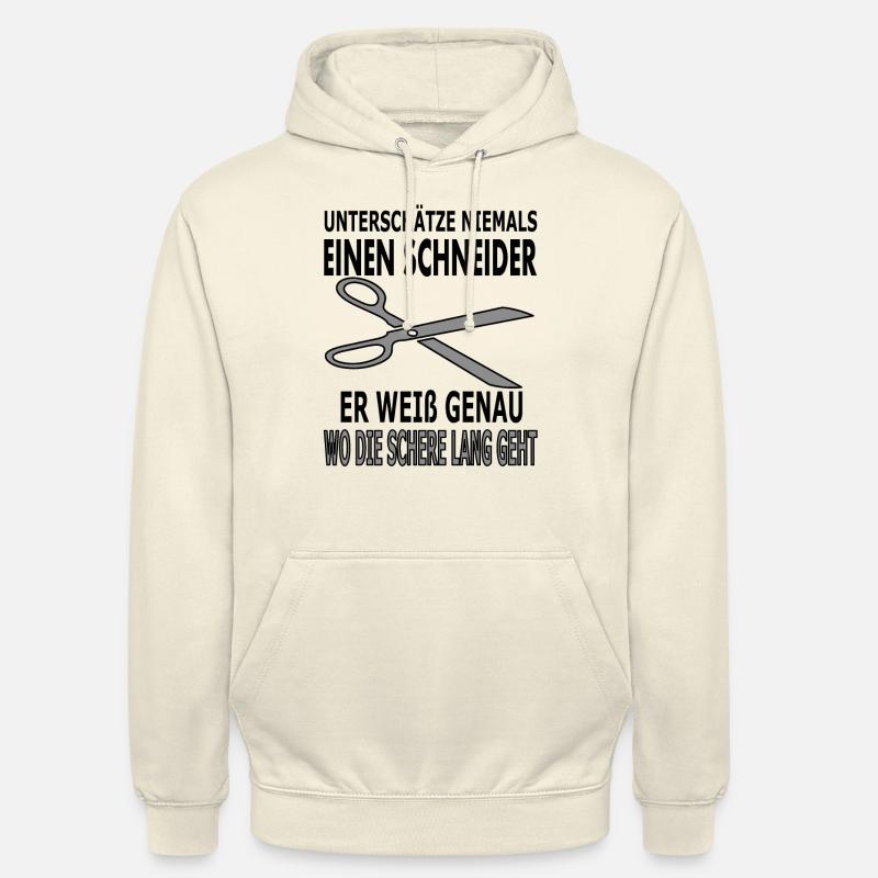 Schneider Spruch Sprüche Schere - Unisex Hoodie - Vanille-Milchshake