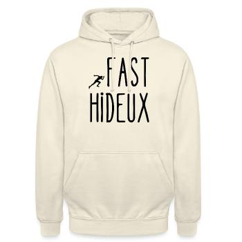 fast hideux - Sweat-shirt à capuche unisexe - vanille - Devant - Alina (178cm) & Michal (187cm)