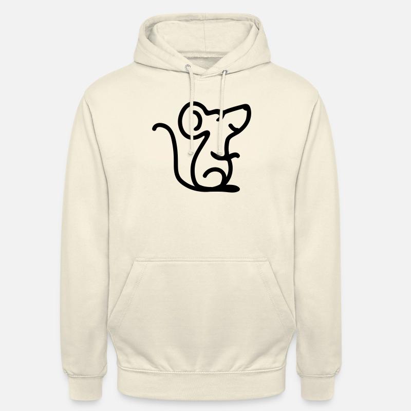Rêves de souris - Line - Sweat-shirt à capuche unisexe - vanille