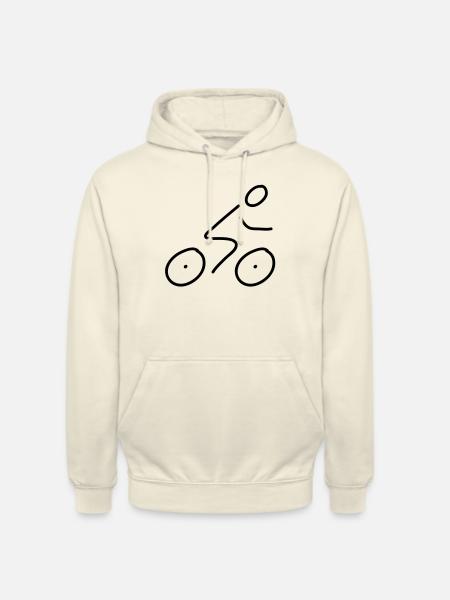 cycling - line - Unisex Hoodie - vanilla