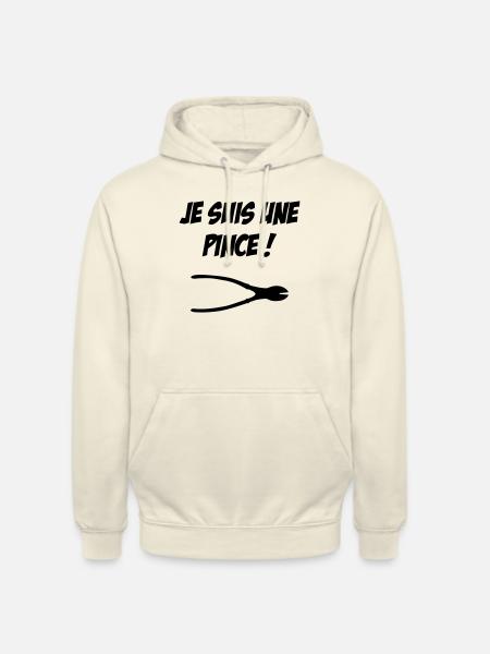 je suis une pince ! - Sweat-shirt à capuche unisexe - vanille