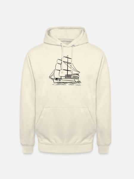 sailing ship old ship - Unisex Hoodie - vanilla