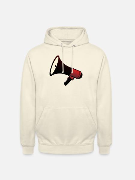 voice door megaphone speaker - Unisex Hoodie - vanilla