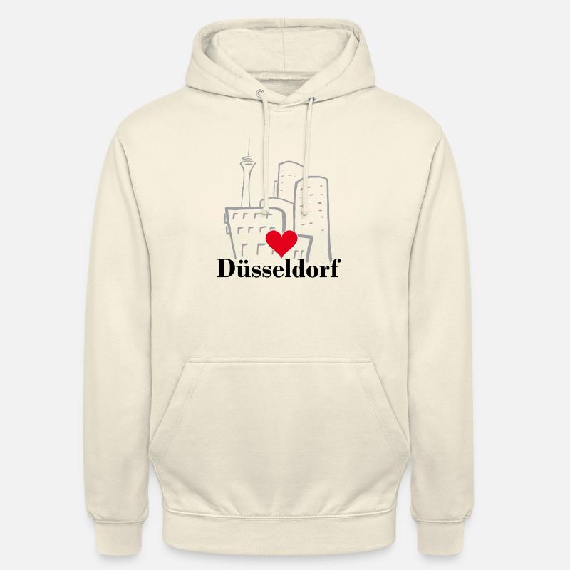 Düsseldorf, Città, Kö, Germania - Felpa con cappuccio unisex - milkshake