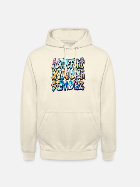 Alphabet graffiti - Sweat-shirt à capuche unisexe - vanille