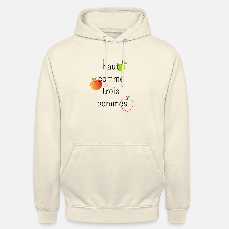 Haut comme trois pommes - Sweat-shirt à capuche unisexe - vanille