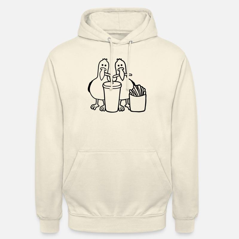 Mouettes de restauration rapide volées - Sweat-shirt à capuche unisexe - vanille