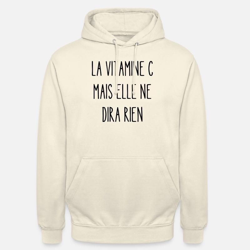 la vitamine c mais elle ne dira rien - Sweat-shirt à capuche unisexe - vanille