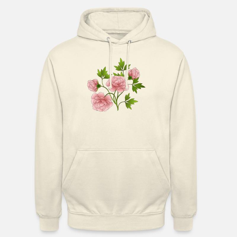 Fleur - Sweat-shirt à capuche unisexe - vanille