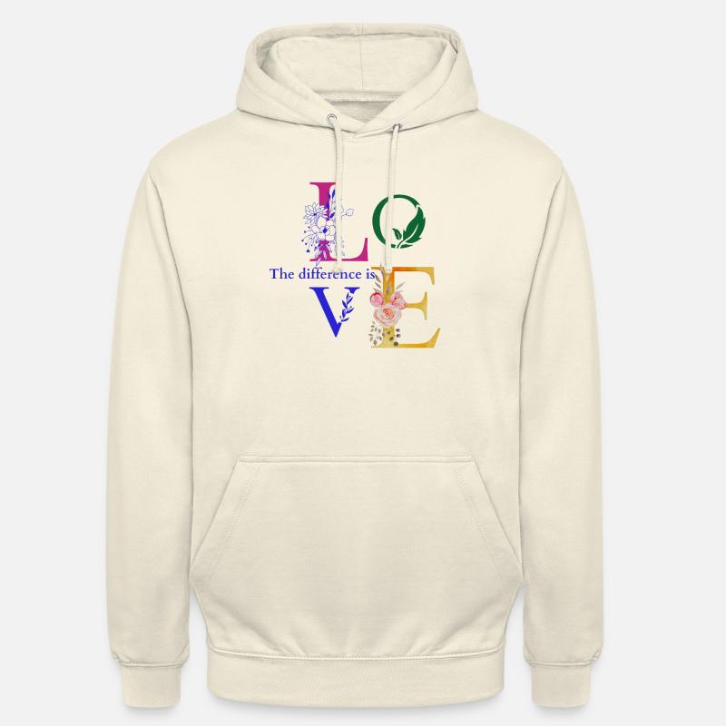 La différence, c’est l’amour - Sweat-shirt à capuche unisexe - vanille