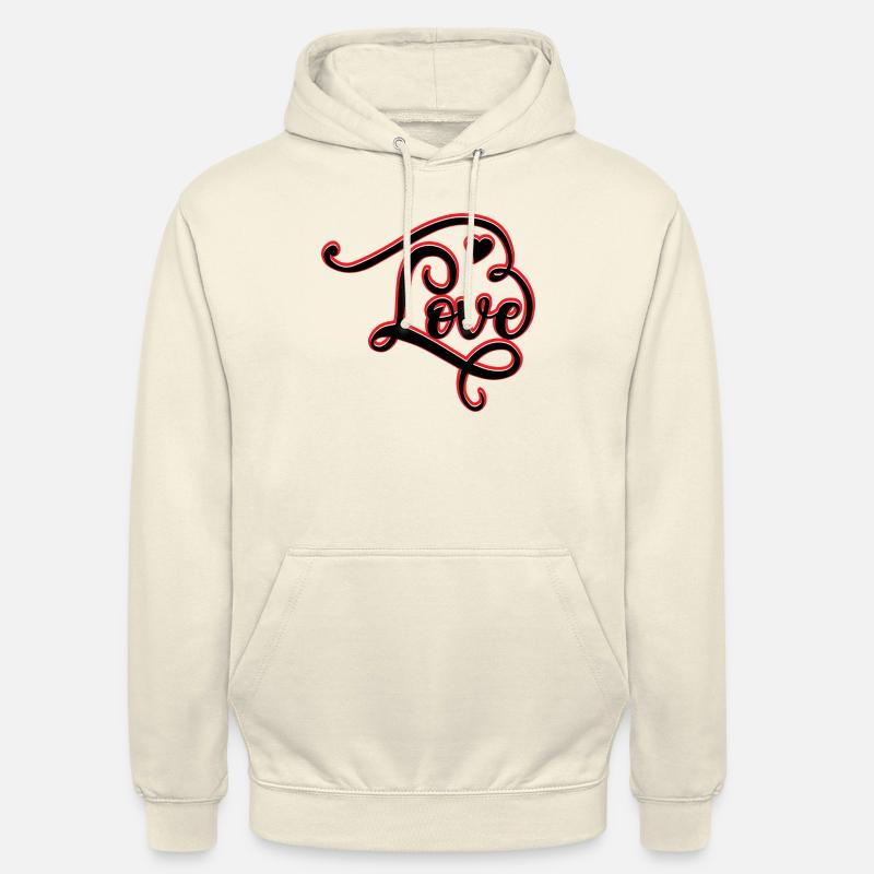 Amour - Sweat-shirt à capuche unisexe - vanille