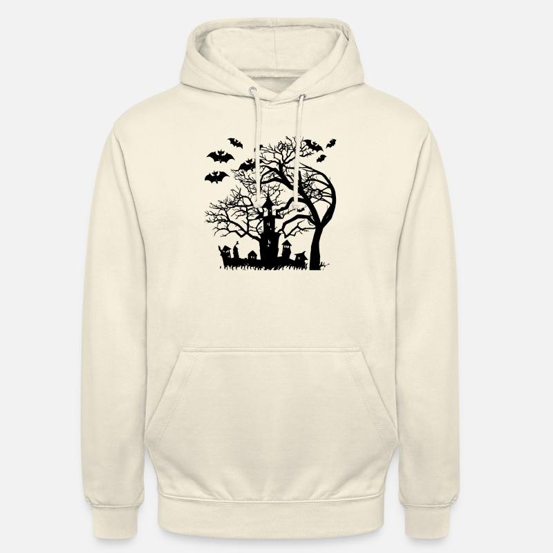 Helloween Tree with Bats - Unisex Hoodie - Vanille-Milchshake