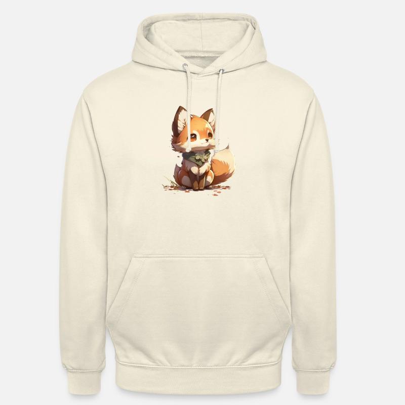 Red Fox, Dessin animé, Anime Comic Fox - Sweat-shirt à capuche unisexe - vanille