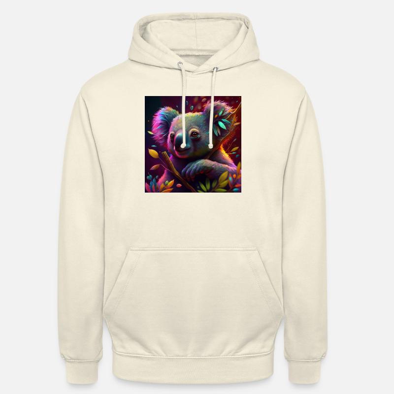 Farbiger Koala, einzigartiges Design - Unisex Hoodie - Vanille-Milchshake