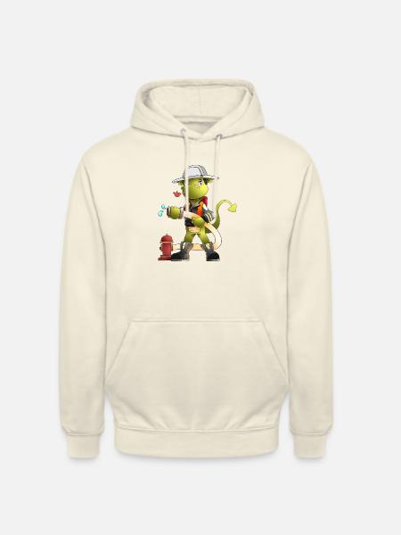 Feuerwehr Drache am Löschen - Unisex Hoodie - Vanille-Milchshake