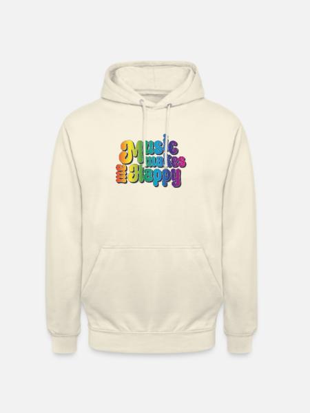 Music makes me happy - Unisex Hoodie - vanilla