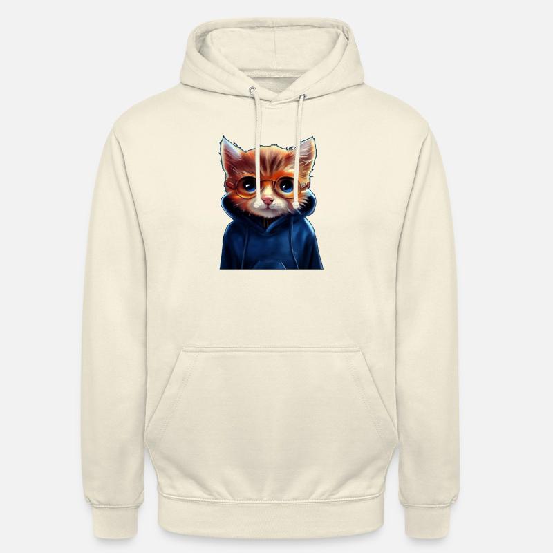 Chat mignon avec pull - Sweat-shirt à capuche unisexe - vanille