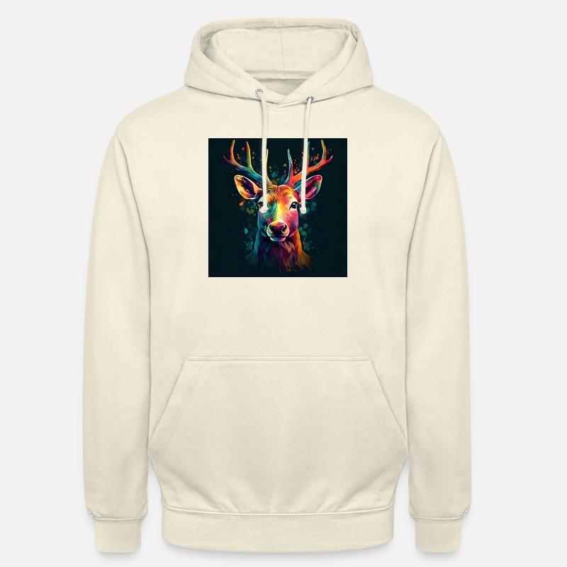 Hirsch bunt - Unisex Hoodie - Vanille-Milchshake