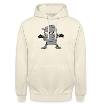 mumie sonnenbrille - Unisex Hoodie - Vanille-Milchshake - Vorne - Alina (178cm) & Michal (187cm)