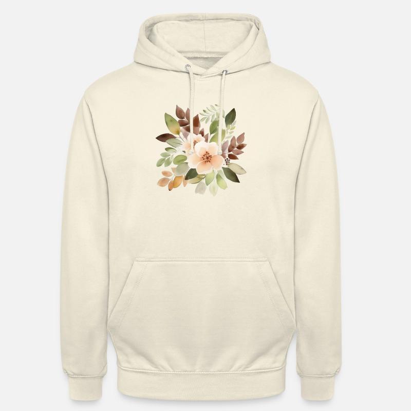 Wunderschöne Blumen im Boho Stil - Unisex Hoodie - Vanille-Milchshake