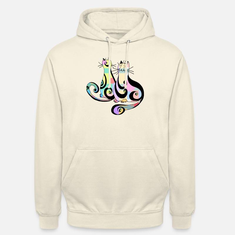 Chats - Sweat-shirt à capuche unisexe - vanille