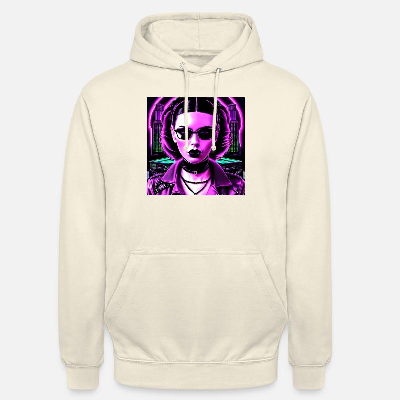 Synthwave-Mädchen - Unisex Hoodie - Vanille-Milchshake