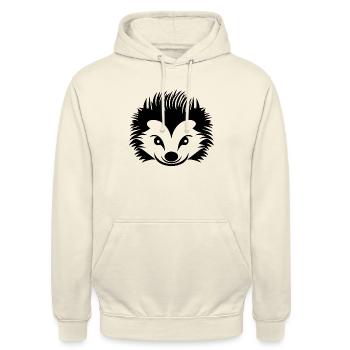 Igel Wald Stachelig Tier - Unisex Hoodie - Vanille-Milchshake - Vorne - Alina (178cm) & Michal (187cm)