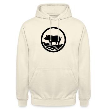 Pig Piggy Sow - Unisex Hoodie - vanilla - Front - Alina (178cm) & Michal (187cm)