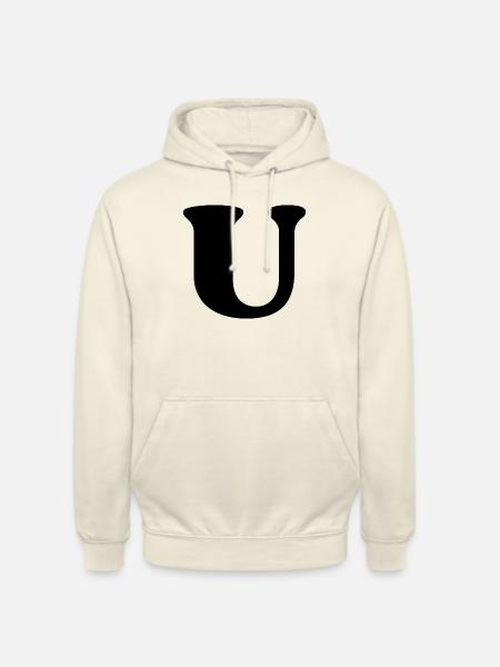 Buchstabe u - Unisex Hoodie - Vanille-Milchshake