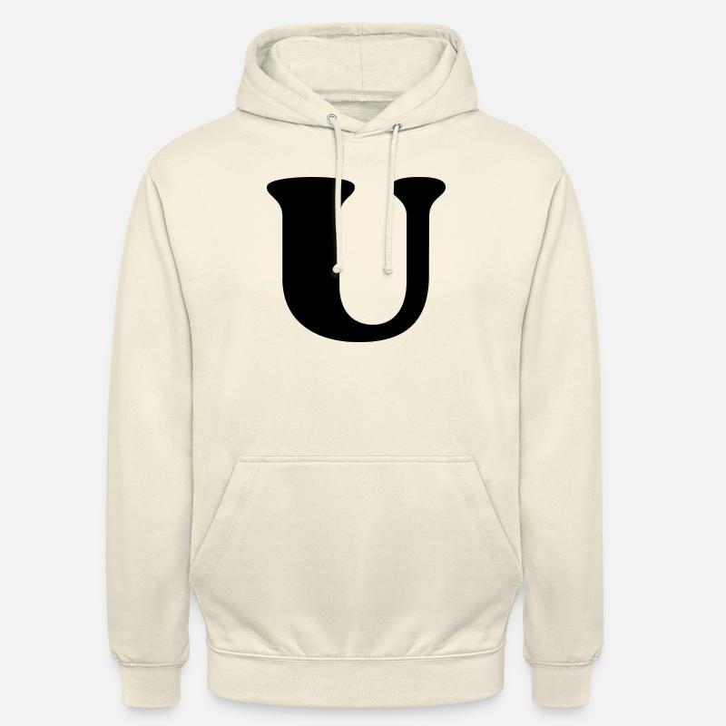 Buchstabe u - Unisex Hoodie - Vanille-Milchshake