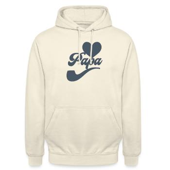 J'aime papa - Sweat-shirt à capuche unisexe - vanille - Devant - Alina (178cm) & Michal (187cm)