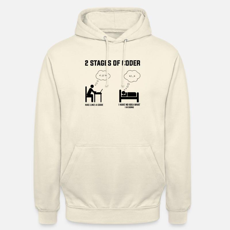 2 Stufen des Programmierers - Geschenkidee Humor Code Codierung Unisex Hoodie