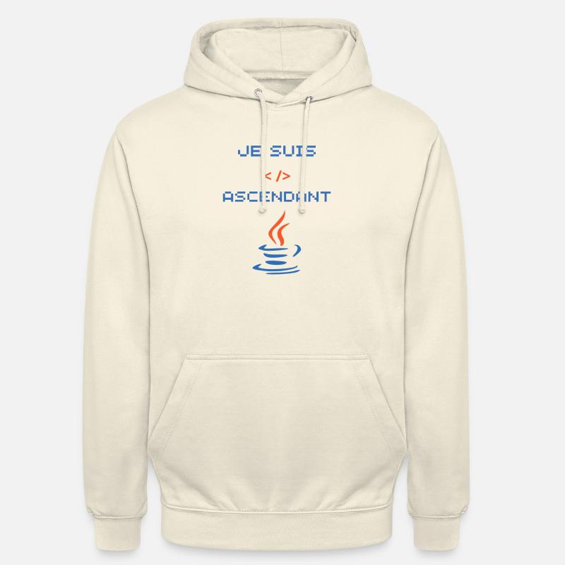 cadeau pour développeur java - Sweat-shirt à capuche unisexe - vanille