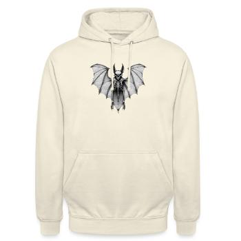 Fledermaus - Unisex Hoodie - Vanille-Milchshake - Vorne - Alina (178cm) & Michal (187cm)