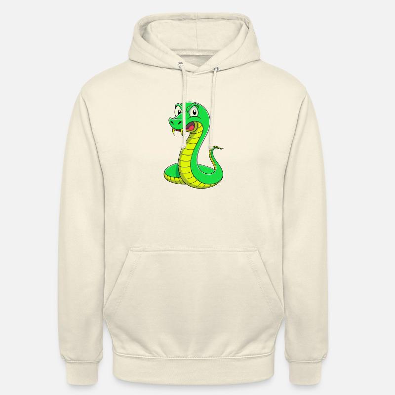 Serpent dégoûté : une expression sinueuse - Sweat-shirt à capuche unisexe - vanille