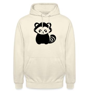 Kleiner Panda - Unisex Hoodie - Vanille-Milchshake - Vorne - Alina (178cm) & Michal (187cm)