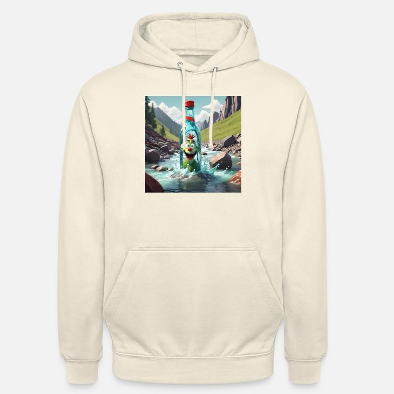 Bouteille de folie dans un décor de montagne - Sweat-shirt à capuche unisexe - vanille