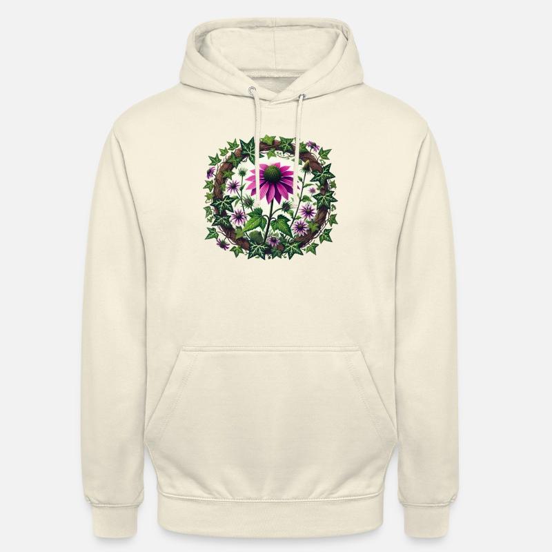 Échinacée pourpre - Sweat-shirt à capuche unisexe - vanille