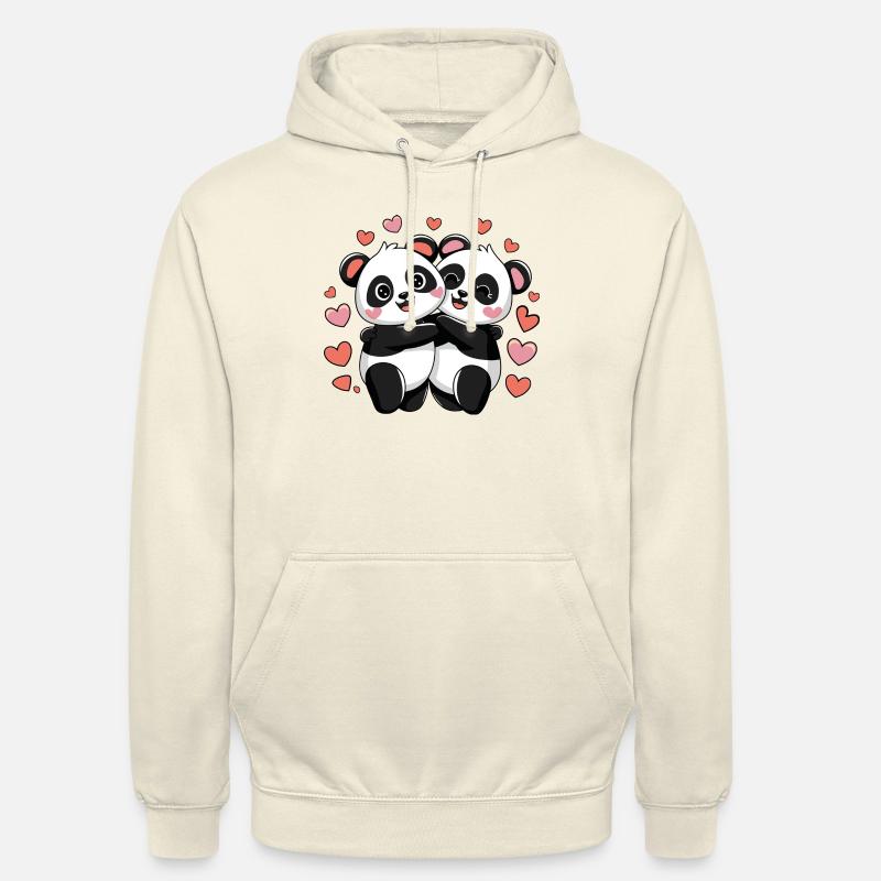Panda Love - Unisex Hoodie - vanilla